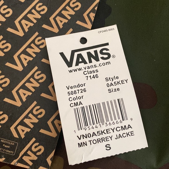 Vans Men's Camo Torrey Light Jacket Size S Small - Picture 4 of 9